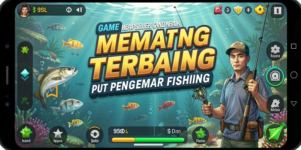Gameplay 9SL menampilkan aksi menangkap ikan yang seru dan mengasyikkan.