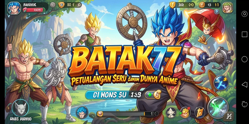 Tampilan menarik dari gameplay BATIK77 dengan karakter anime.