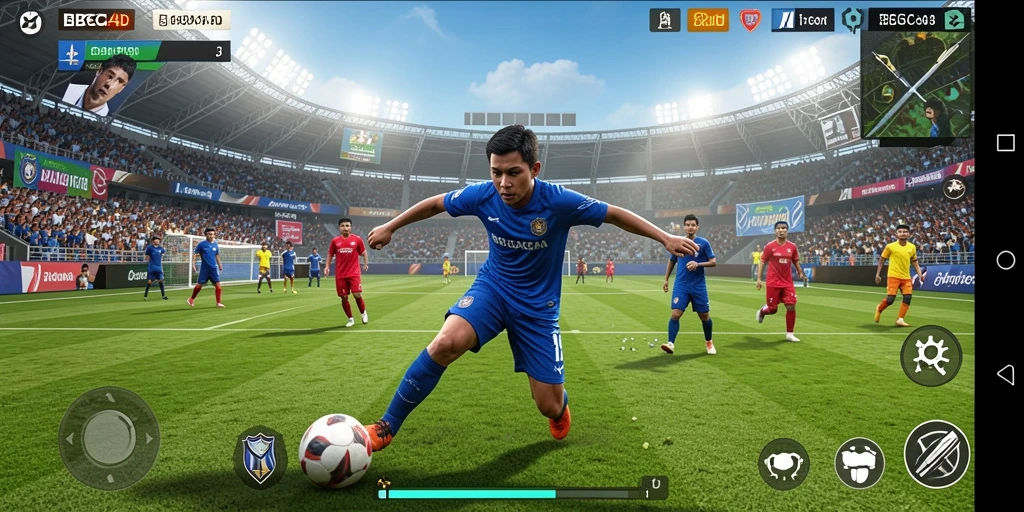 Screenshot BBCA4D menampilkan aksi seru dalam gameplay olahraga.