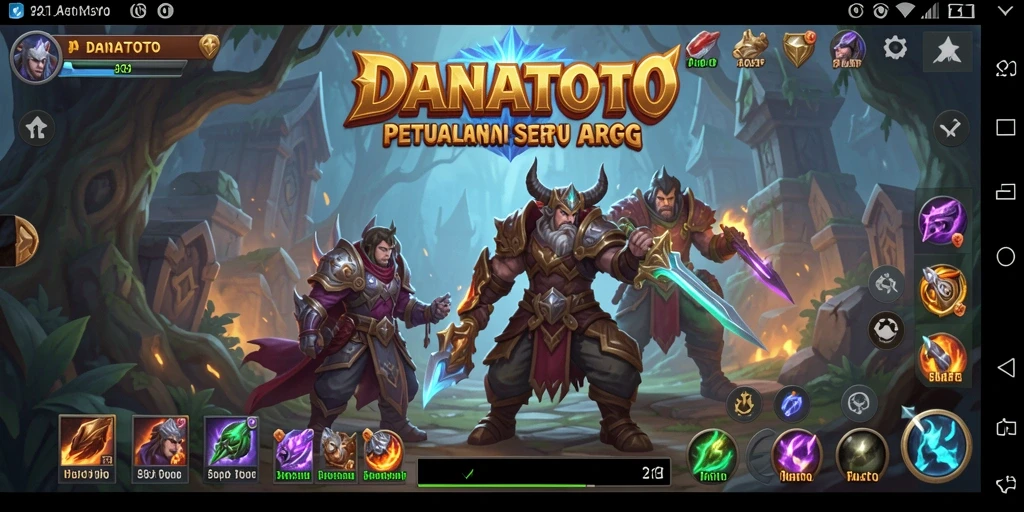 Pengambilan gambar gameplay ARPG yang mendebarkan di DANATOTO.