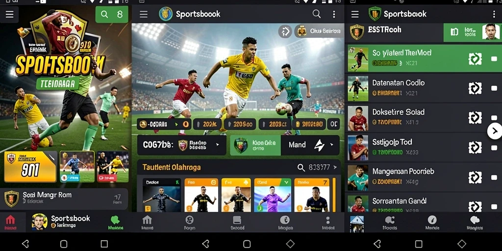 Tampilan screenshot utama EOS77 dengan fitur taruhan olahraga.