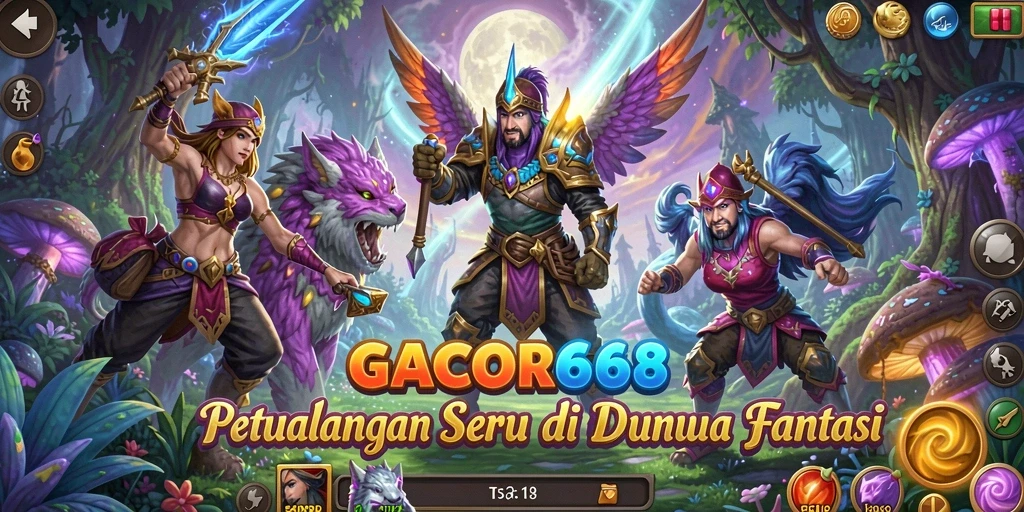 Tampilan gameplay seru dari GACOR668 di dunia petualangan.