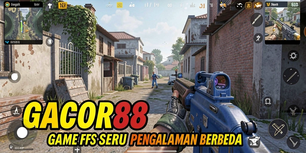 Screenshot GACOR88 menampilkan aksi menembak yang mendebarkan dalam game FPS.