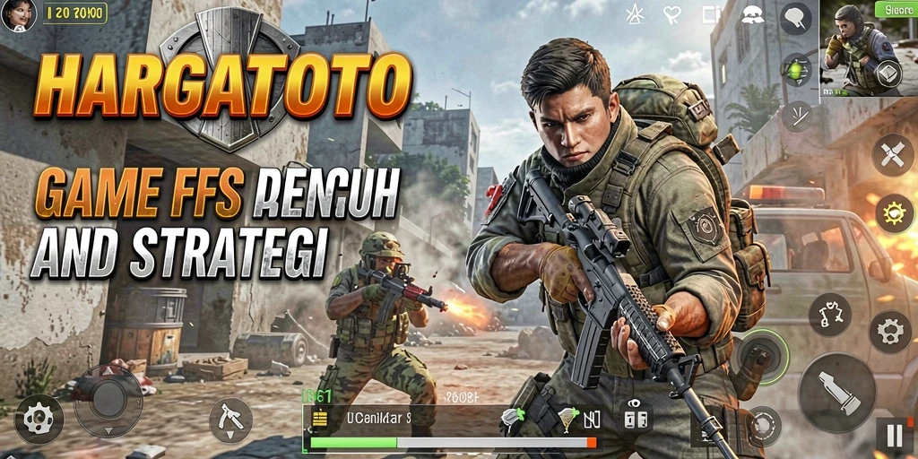 Gameplay intens HARGATOTO dengan aksi tembak-menembak yang seru.