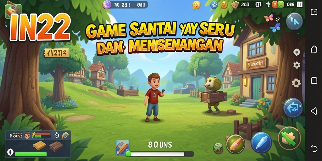 Tangkapan layar menunjukkan gameplay santai yang seru dan menantang di IN22.