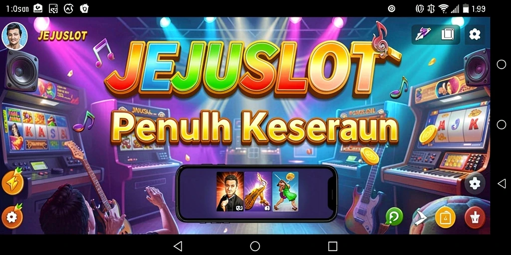 Menampilkan gameplay seru JEJUSLOT dengan tantangan musik yang mengasyikkan.