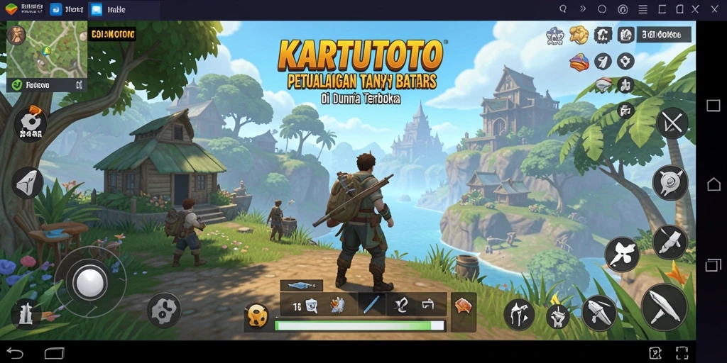 Tampilan gameplay KARTUTOTO yang memukau di dunia terbuka.