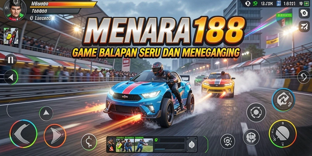 Tampilan screenshot MENARA188 dengan aksi balapan yang mendebarkan.