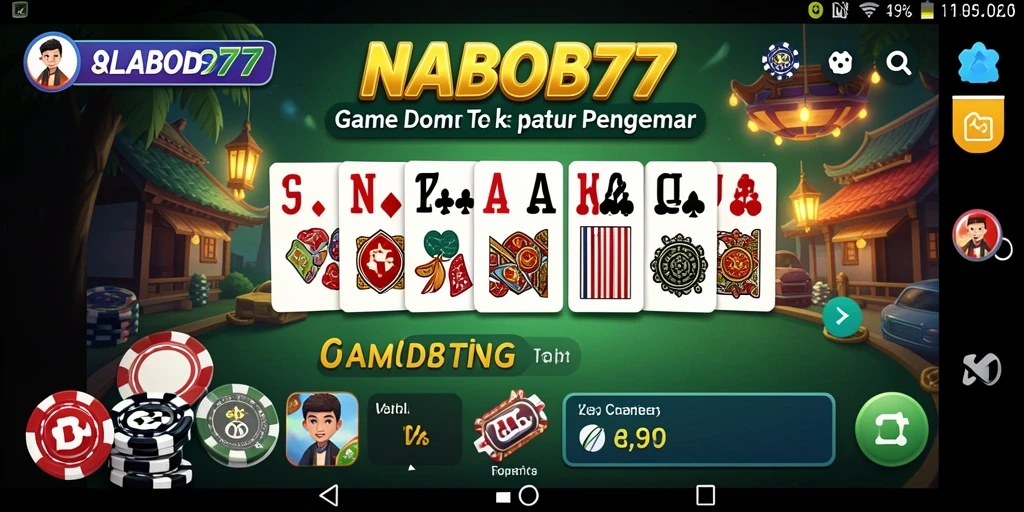 Tampilan gameplay menarik dari NABOB77 saat bermain Domino.
