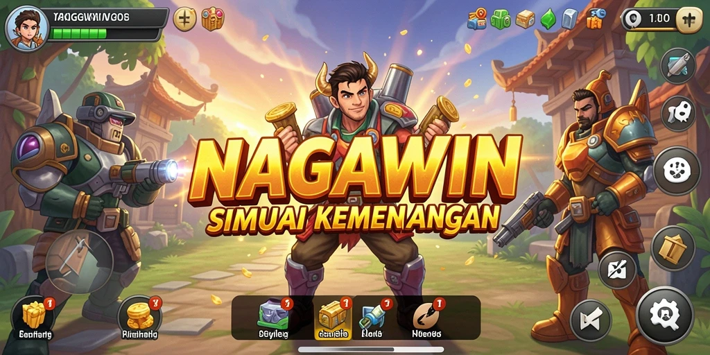 Tangkapan layar menunjukkan gameplay menarik NAGAWIN dengan elemen simulasi yang menawan.