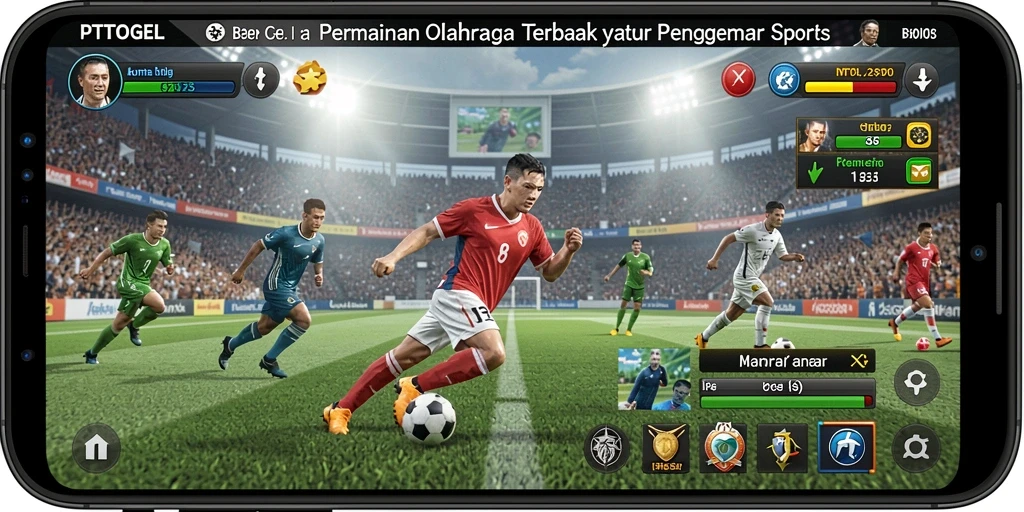 Tangkapan layar PTTOGEL menampilkan aksi seru dalam permainan olahraga.